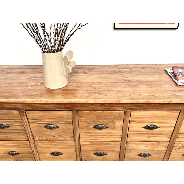 Wood Vintage 24-Drawer Pine Craft Cabinet, 1950s For Sale - Image 7 of 18