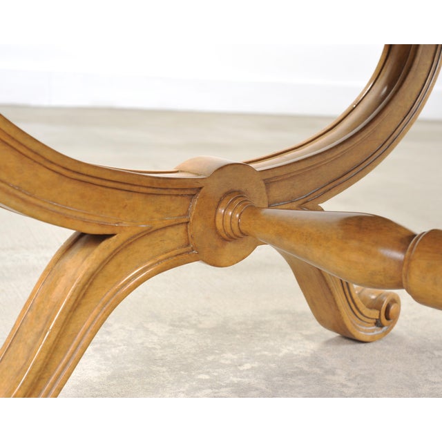 Pair of Michael Taylor Neoclassical Curule d'Orsay Ottoman Benches For Sale - Image 14 of 18
