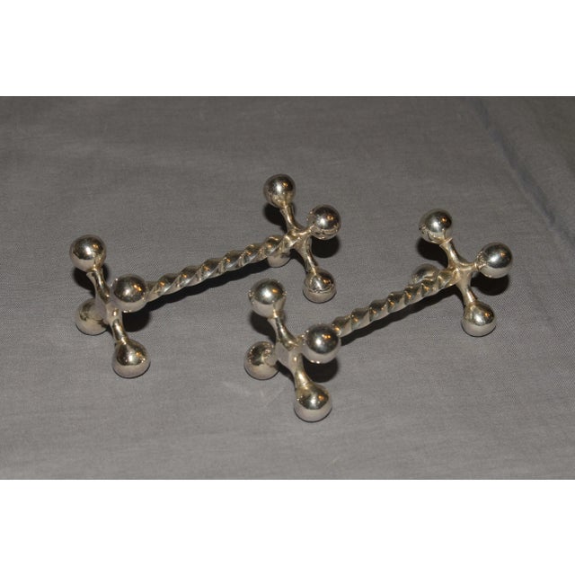 Victorian Silverplated Knife Rests - a Pair For Sale - Image 4 of 4
