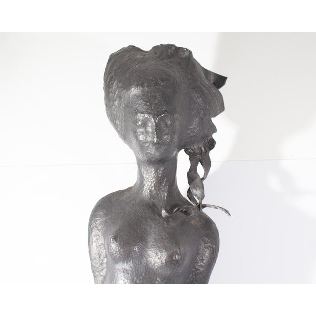 Wood Hammered Metal Sculpture of a Woman by Charles Gordon Cutler For Sale - Image 7 of 9