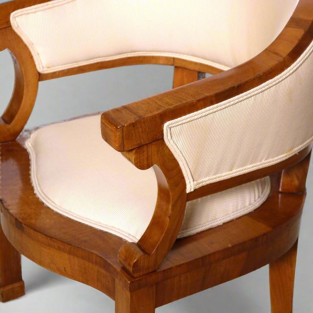 Early 19th Century Pair of Antique Biedermeier Cherrywood Armchairs, Attr. to Joseph Danhauser For Sale - Image 5 of 18