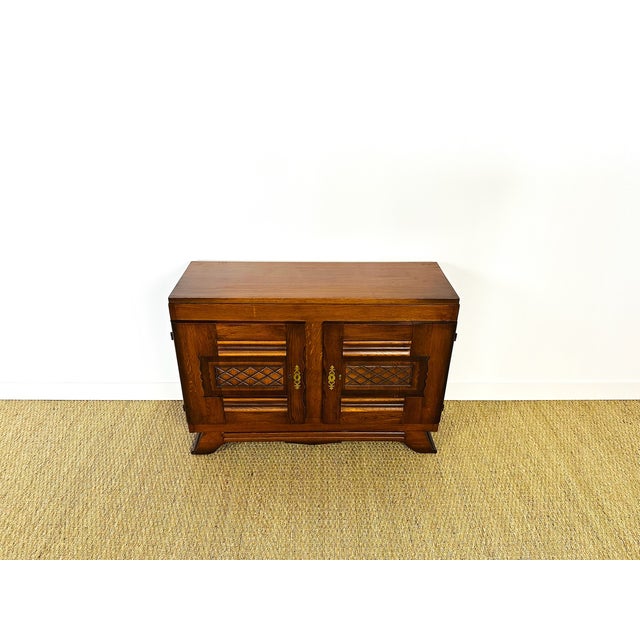 French Art Deco Cabinet in Oak, 1940 For Sale - Image 6 of 14