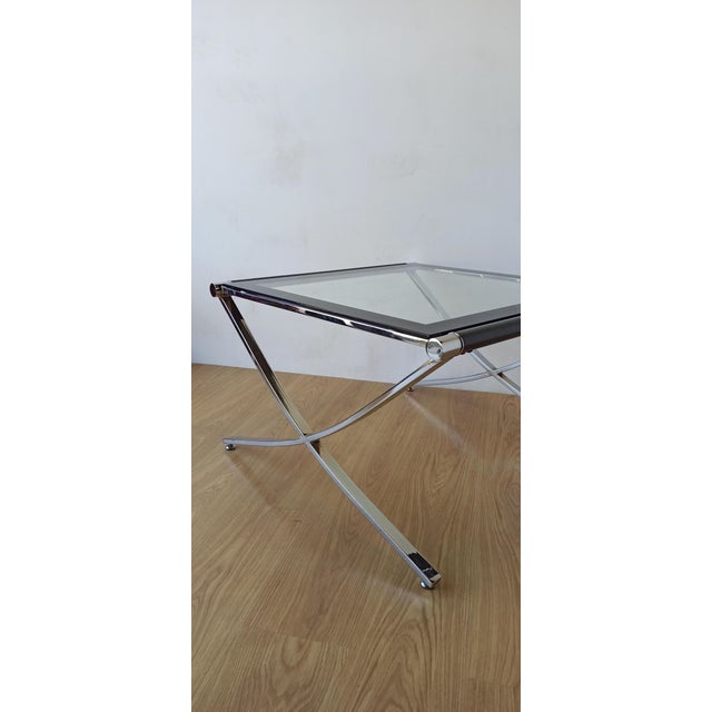 Barcelona Style Chrome Coffee Table, 1970s For Sale - Image 6 of 18