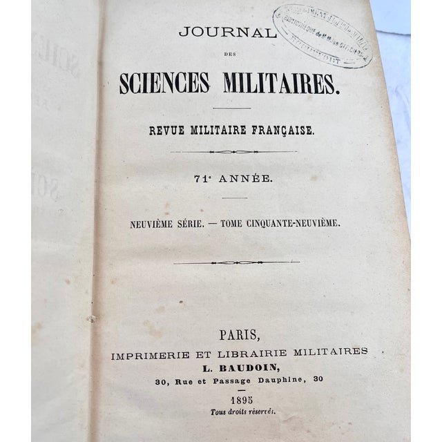 Antique French Green Leather Bound Books - Set of 3 For Sale - Image 9 of 13