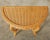 Mid-Century Modern French Midcentury Organic Modern Wicker Demilune Console For Sale - Image 3 of 12