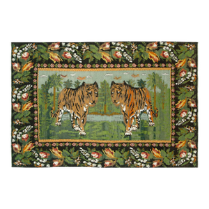 Galerie Shabab Collection Mid-20th Century Handmade Russian Bessarabian Pictorial Tiger Accent Rug