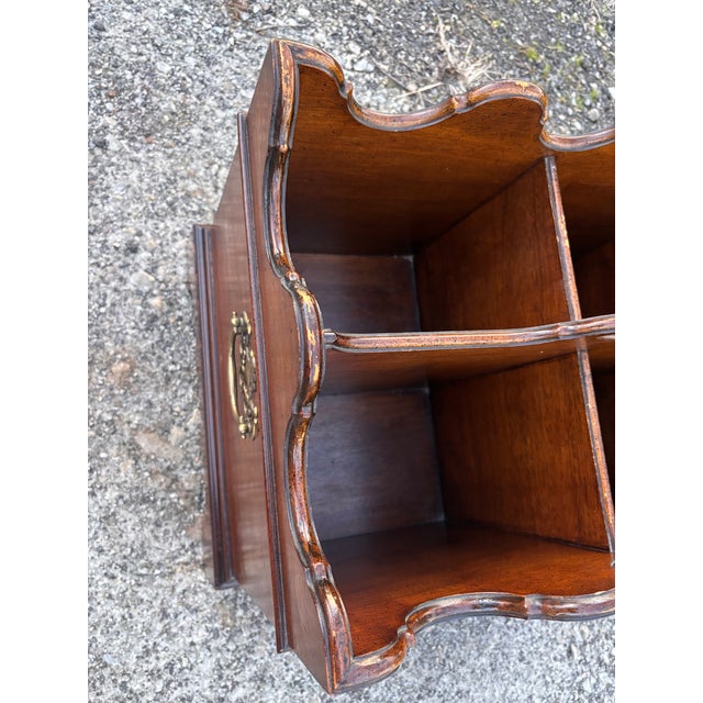 Wine Vintage Georgian Style Chippendale Mahogany Cellerette Decanter Box For Sale - Image 8 of 12