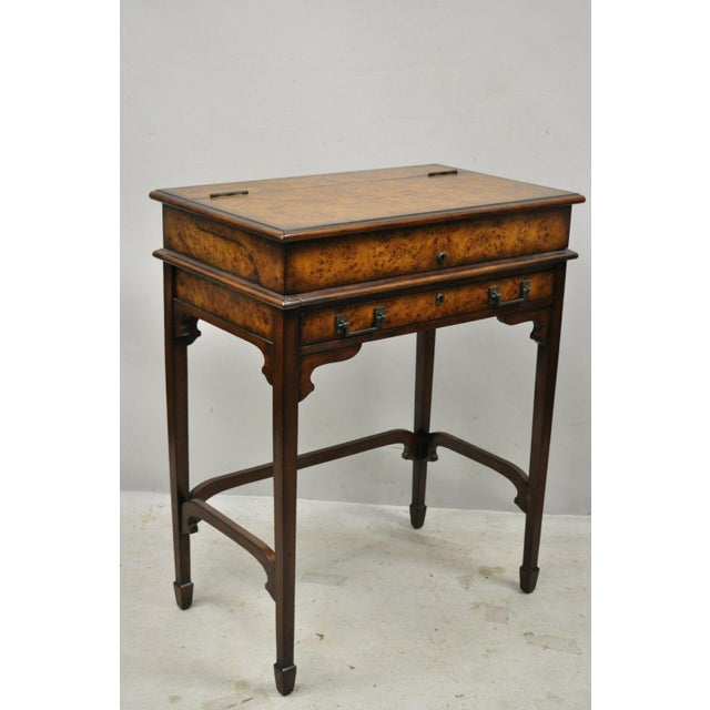 Theodore Alexander Officers and Gentlemen Campaign Desk Burl Wood