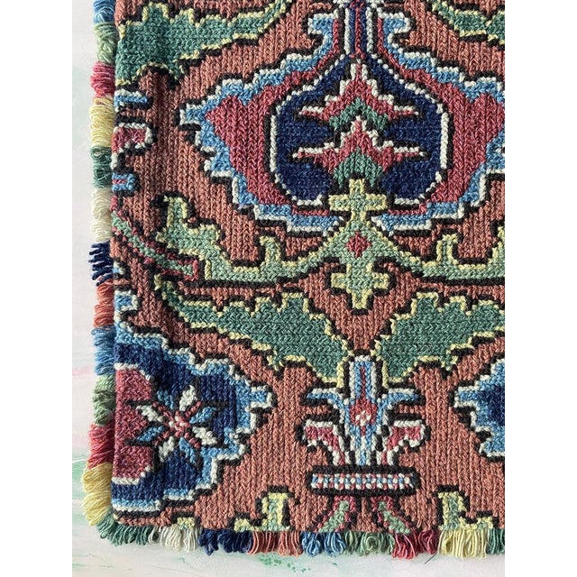 1950s Swedish Folk Art Pomegranate Embroidery Tapestry by Edna Nihlén, Sweden, 1956 For Sale - Image 5 of 16