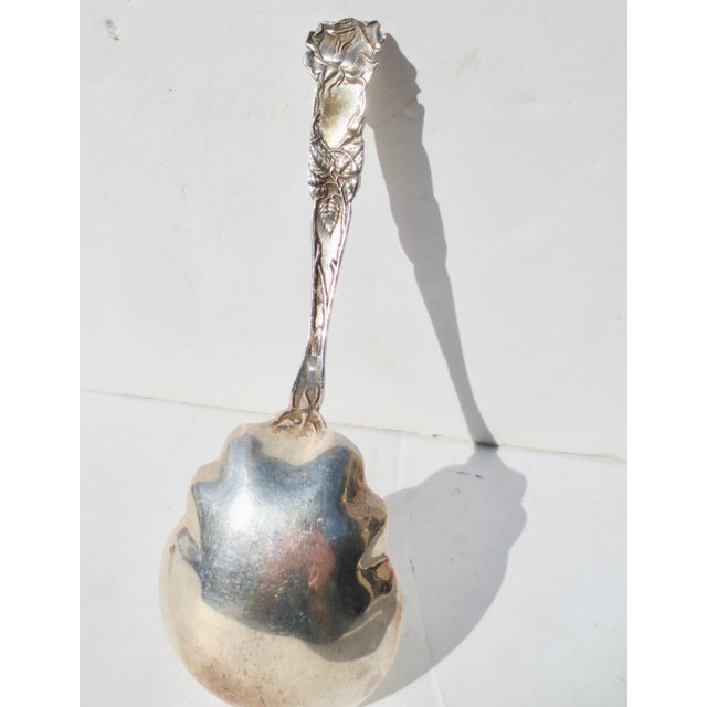 Art Nouveau 1950s Alvin Bridal Rose Pattern Sterling Silver 9" Long For Sale - Image 3 of 7