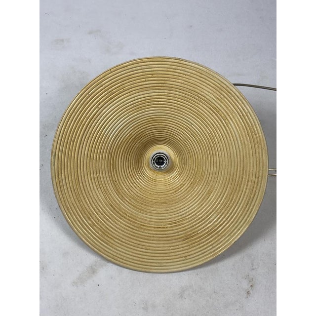 Italian Bamboo and Brass Pendant, 1970s For Sale - Image 13 of 15