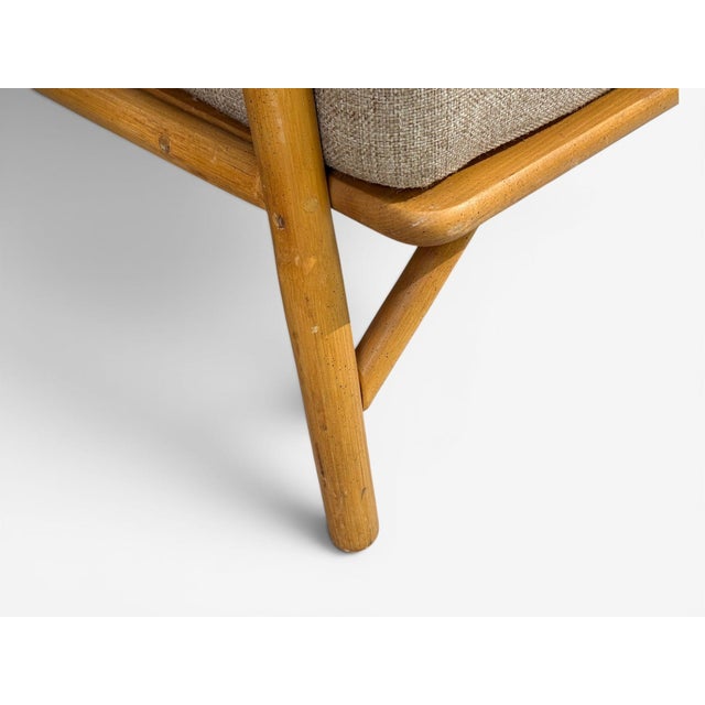 Ficks Reed, Lounge Chairs, Bamboo, Cane, Beige Tweed, Usa, 1950s For Sale - Image 12 of 15