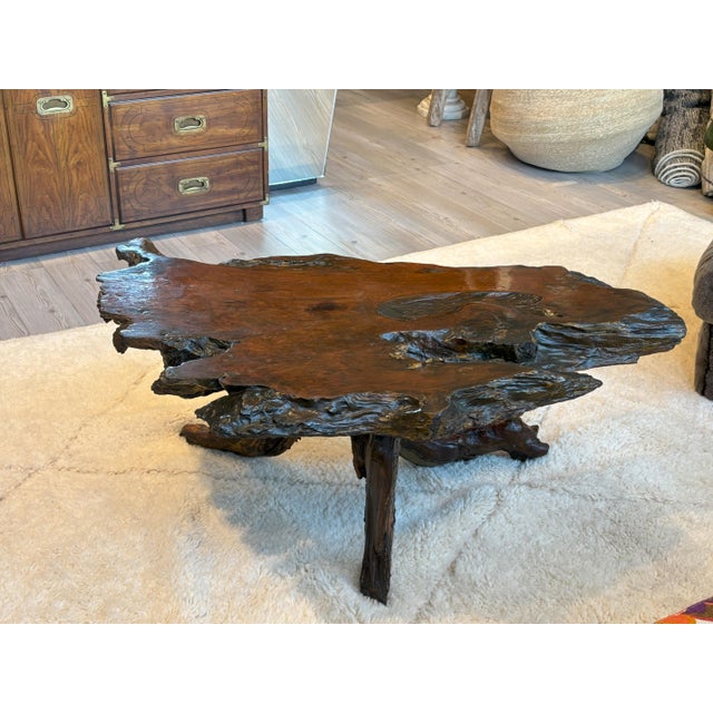This unique coffee table is made from a solid piece of Teak root, carefully selected for its natural and organic shape....