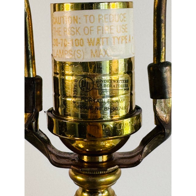 Glass Vintage 1990s Waterford Crystal Belline Table Lamp W/ Brass Accents For Sale - Image 7 of 10