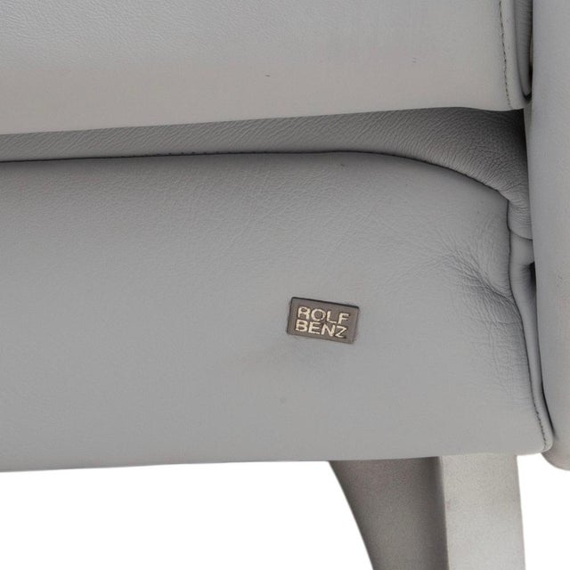 Leather 1600 Two-Seater Sofa with Manual Function from Rolf Benz For Sale - Image 9 of 13