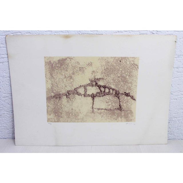 Klaus littmann print from the 70s this original lithograph was published in 50 copies in a box entitled "observation"....