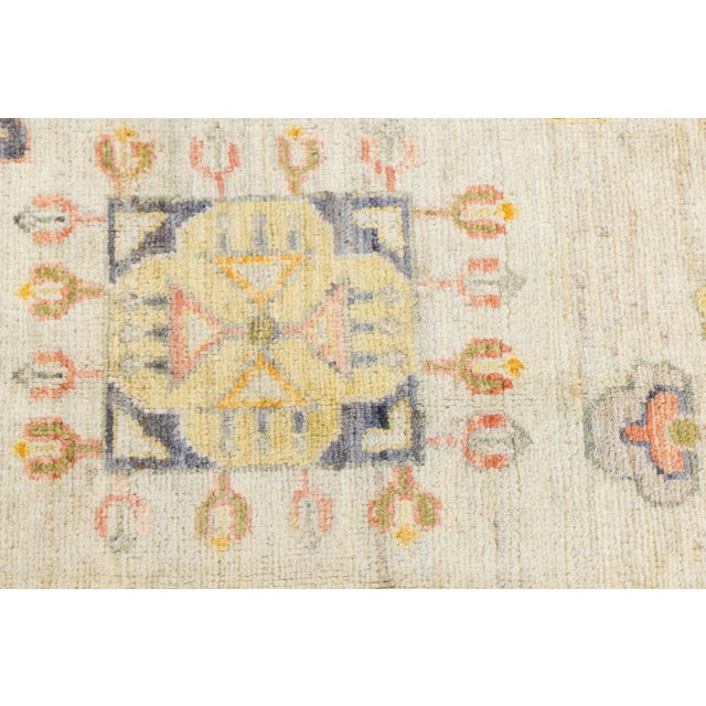 Modern Khotan Style Hand-Knotted Wool Rug Neutral & Ochre Transitional 10x14 For Sale - Image 11 of 12