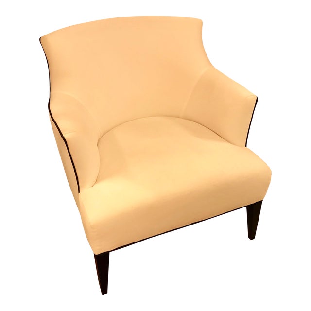 CustomMade Classic Modern Lined Armchair Chairish
