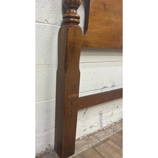 Vintage Full Size Chippendale Style Four Poster Rice Bed Headboard and Footboard For Sale In Kansas City - Image 6 of 8