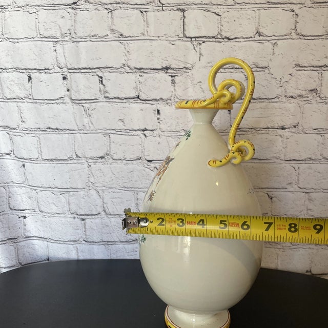 Vintage Majolica Neo Renissance Angelic Pottery Vase/Decanter Beautiful Piece Rare! For Sale In Palm Springs - Image 6 of 14