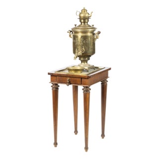 Somavar with Tray and Bowl and Table, Set of 3 For Sale