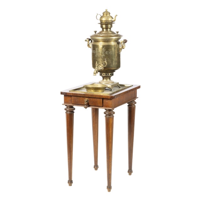 Somavar with Tray and Bowl and Table, Set of 3 For Sale