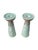 Postmodern (Set of 2 ) Vohann of California Pottery Pastel Ceramic Candle Sticks For Sale - Image 3 of 3