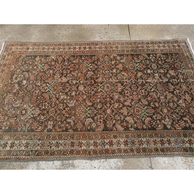 Mid 20th Century Galerie Shabab Collection Mid-20th Century Persian Malayer Rug For Sale - Image 5 of 6