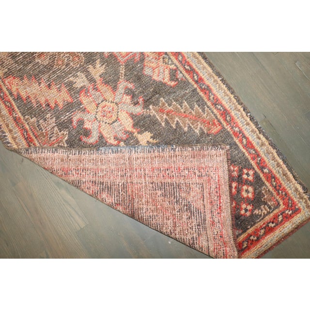 Art Deco Early 20th Century Zabihi Collection Brown Turkish Oushak Narrow Runner - 2'6" x 11' For Sale - Image 3 of 7