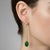 Art Nouveau Green Onyx Drop Earrings Silver, Gold, A Pair For Sale - Image 4 of 5