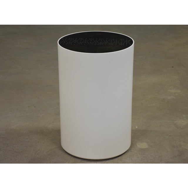 2000 - 2009 Peter Sandback Ebonized Oak and Inlay Nail Drum End Table For Sale - Image 5 of 9