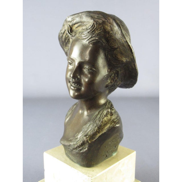 Neapolitan Bronze Scugnizzo Statue with Marble Base from De Martino, 1950 For Sale - Image 6 of 11