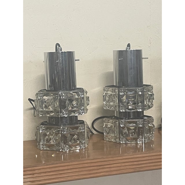 Swarovski Cut Glass Pendant Lamps, 1970s, Set of 5 For Sale - Image 4 of 18