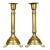 Antique French Brass Lion Feet Candlestick Holders - Set of 2 For Sale