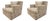 Revelation Unwind Swivel Chairs / Wheat - Pair. For Sale