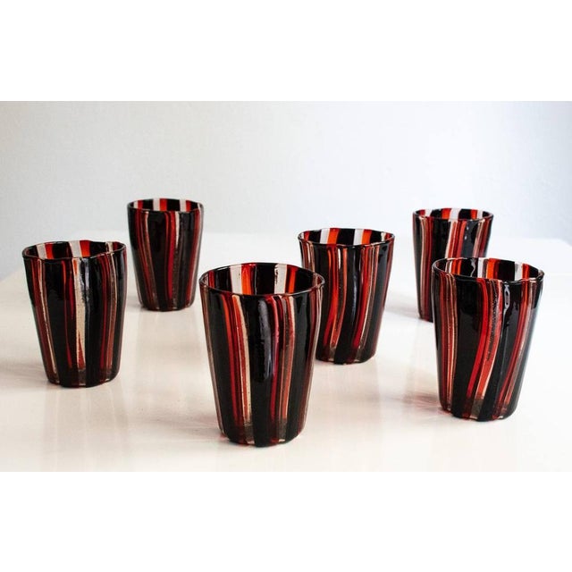Murano Carmen Drinking Glasses by Angelo Ballarin for Ribes Studio, 2004, Set of 6 For Sale - Image 4 of 15