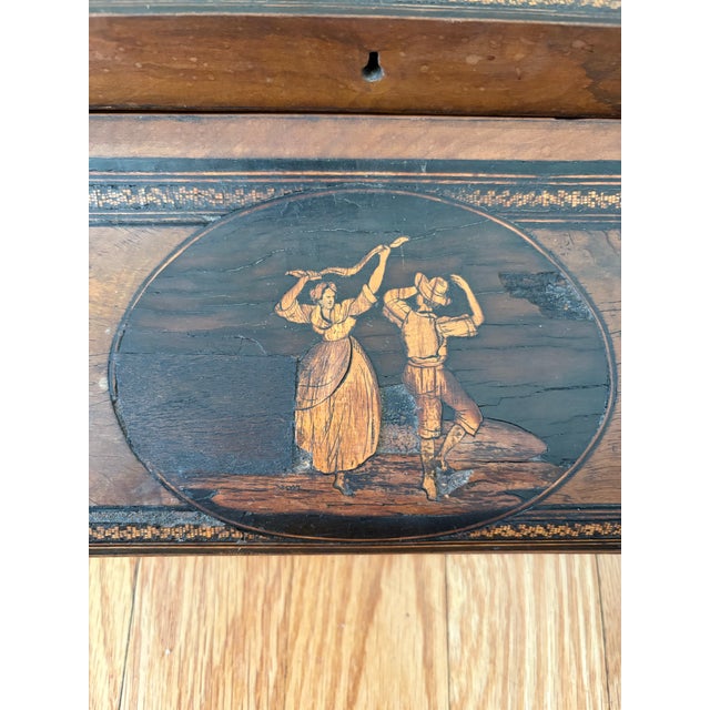 Mid 19th Century French Secretare/Travel Desk With Olive Wood Inlays For Sale In Greenville, SC - Image 6 of 8