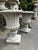 British Cast Stone Fluted Garden Urns, Set of 2 For Sale - Image 3 of 12