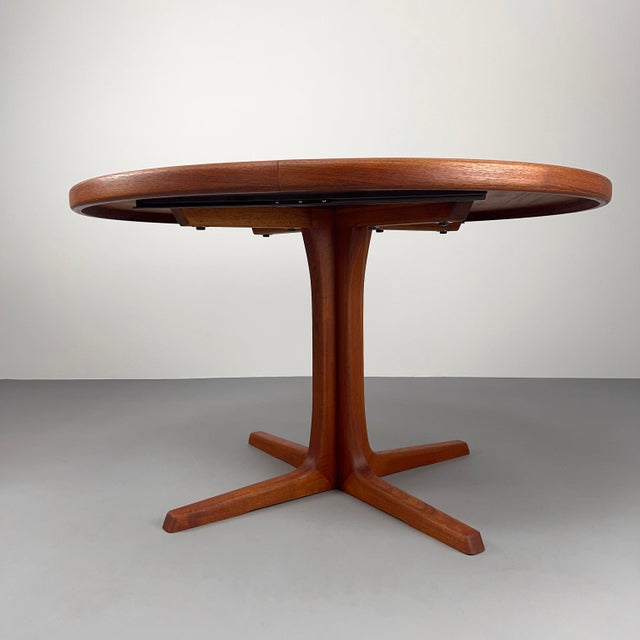 Round Teak Dining Table with Extension by Svend Åge Madsen, 1960s For Sale - Image 9 of 15