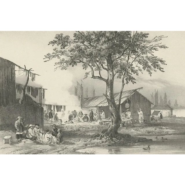 A.N. Vaillant, Street Kitchen in Guangzhou in China, 1850, Paper For Sale - Image 6 of 8