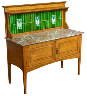 Arts and Crafts Oak Washstand