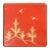 Vintage Japanese Hand-Painted Lacquer Tea Tray For Sale