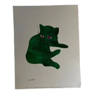 2003 After Andy Warhol Untitled Green Cat Print