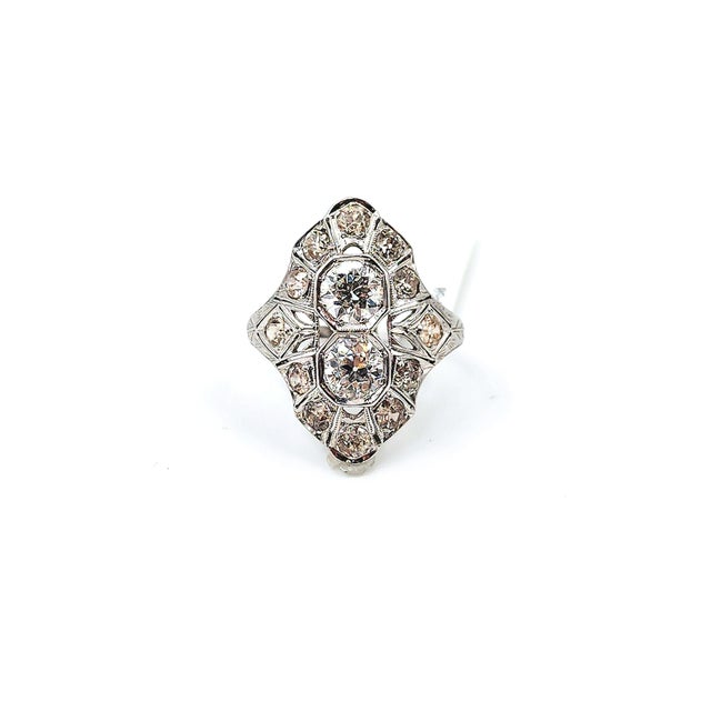 White 2.00 Ct Antique Diamond Ring Size 7.25 For Sale - Image 8 of 8