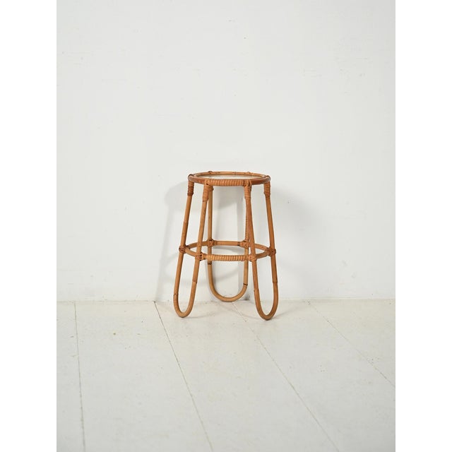 Scandinavian Circular Bamboo Flower Holder, 1960s For Sale - Image 6 of 6