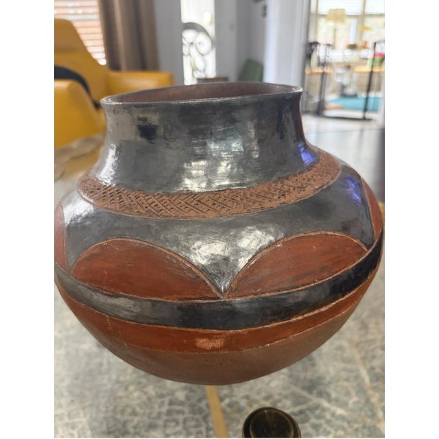 19th century tribal Zimbabwe handmade clay pitcher