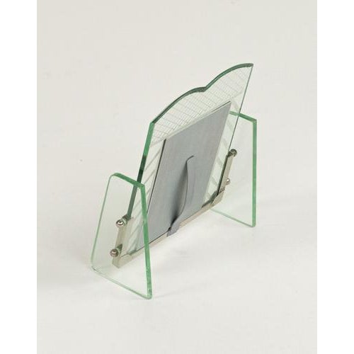 Mid-Century Picture Frame in Glass and Steel attributed to Fontana Arte, Italy, 1950s For Sale - Image 14 of 15