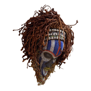 Mwana Pwo Mask Chokwe - Angola African Decortive Wall Art Sculpture