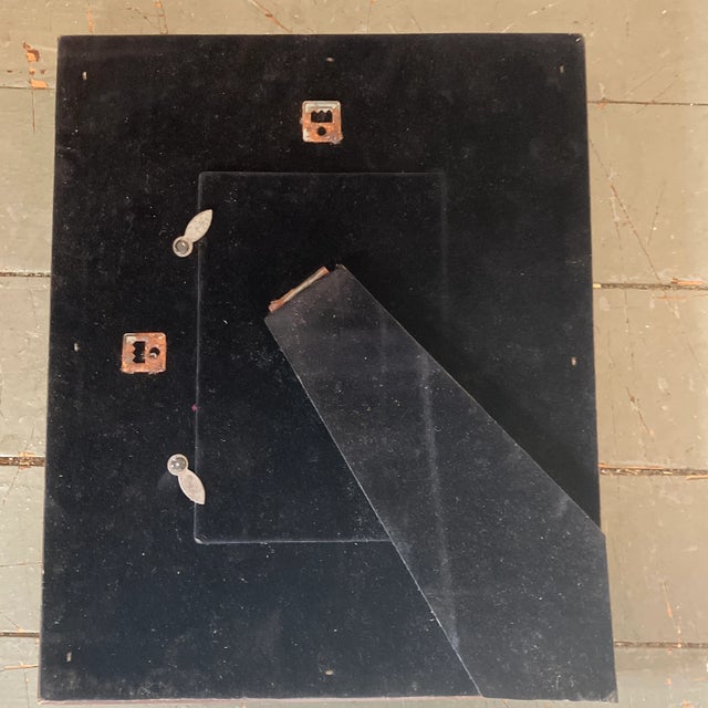 Abstract 1970’s Original Abstract Figure Watercolor Painting Chunky Vintage Tabletop Frame For Sale - Image 3 of 4