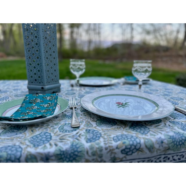 1940s 1940s Wedgwood English Cottage Cream & Mist Dinner & Side Plates - Set of Six For Sale - Image 5 of 13